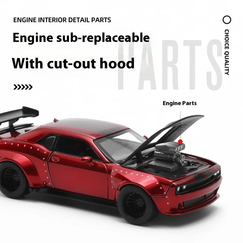 CCA 1:36 Dodge Challenger SRT JAILBREAK Assembled Modified Version Alloy Metal Diecast Model Car Collect Hobby Boutique Gift Boy