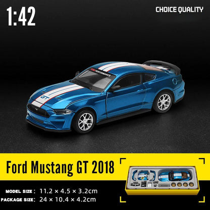 1/42 2018 Ford Mustang GT Alloy Model Car Diecast Metal Assembly Modification Series Miniature Vehicle Collection Toy Car